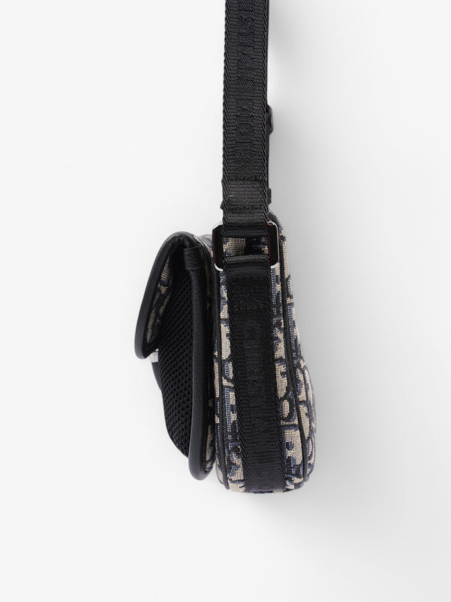 Christian Dior Monogram Messenger Bag Black / Blue Oblique Cotton Image 3