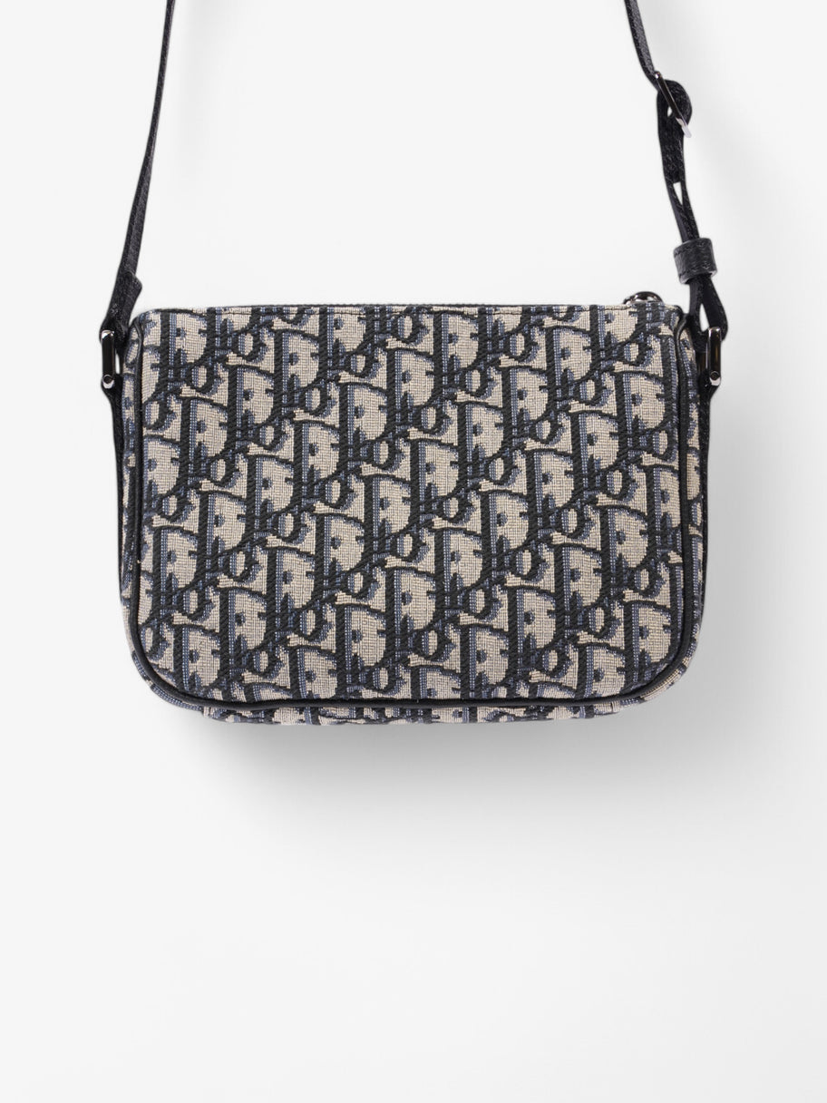 Christian Dior Monogram Messenger Bag Black / Blue Oblique Cotton Image 4