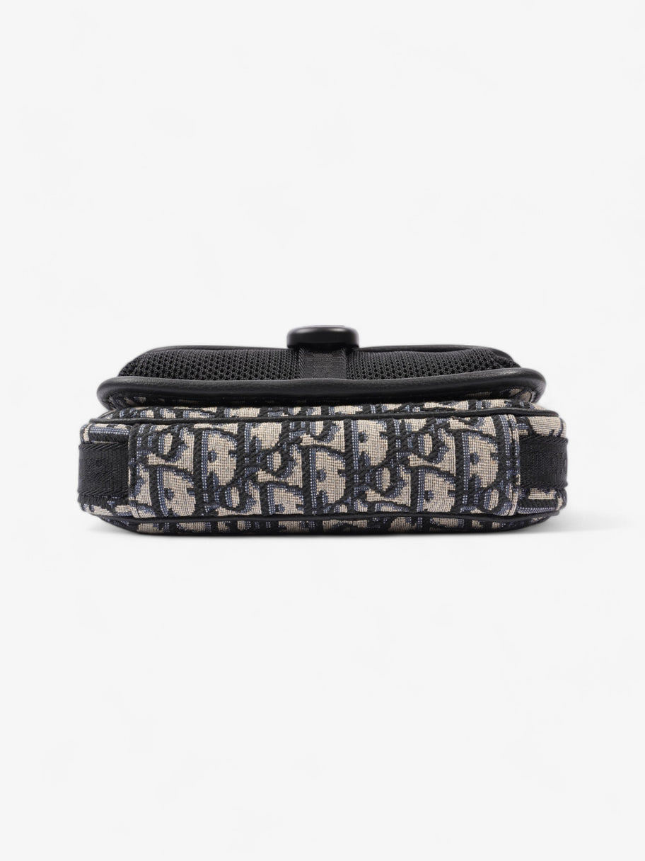 Christian Dior Monogram Messenger Bag Black / Blue Oblique Cotton Image 6