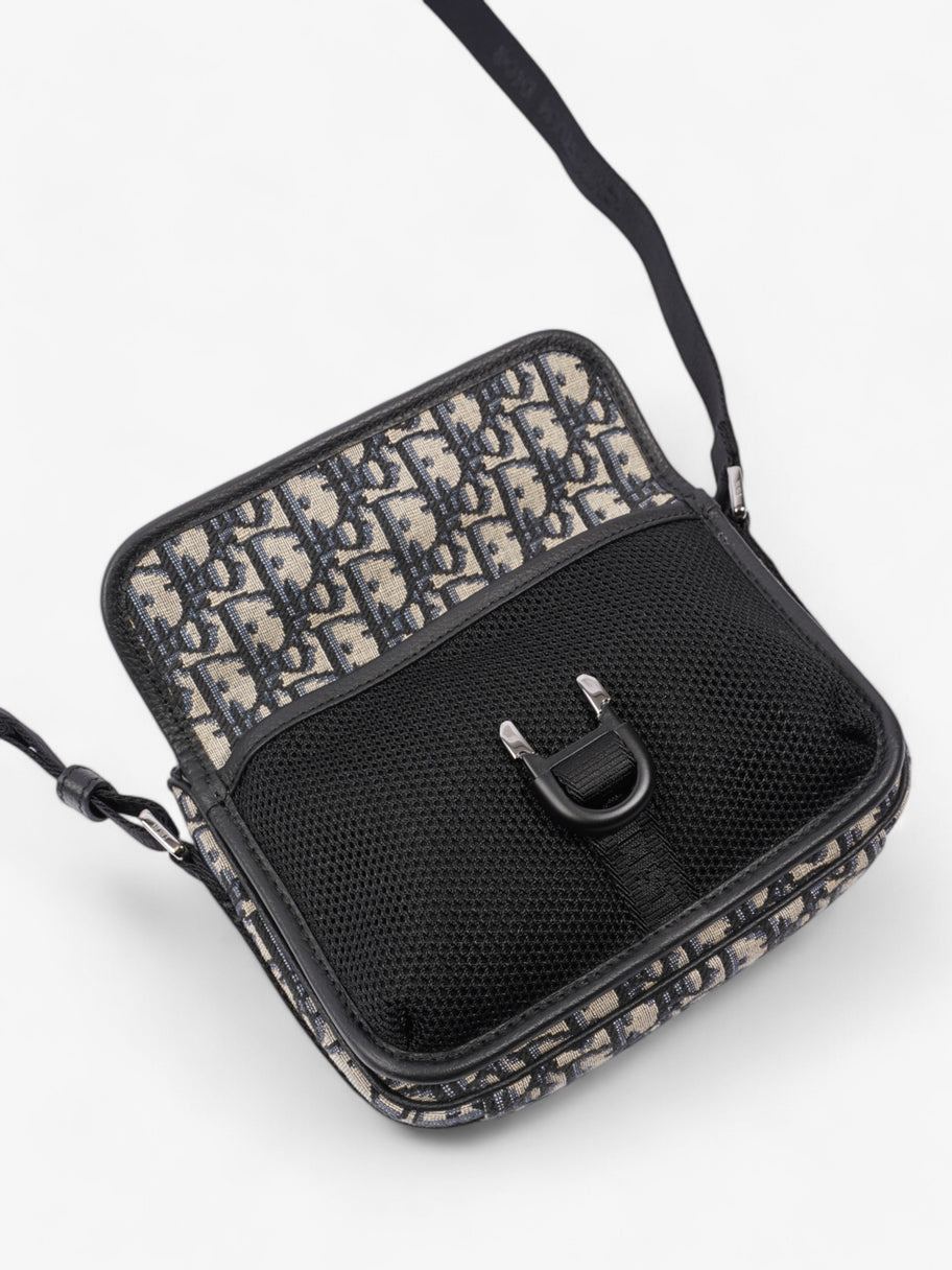 Christian Dior Monogram Messenger Bag Black / Blue Oblique Cotton Image 8