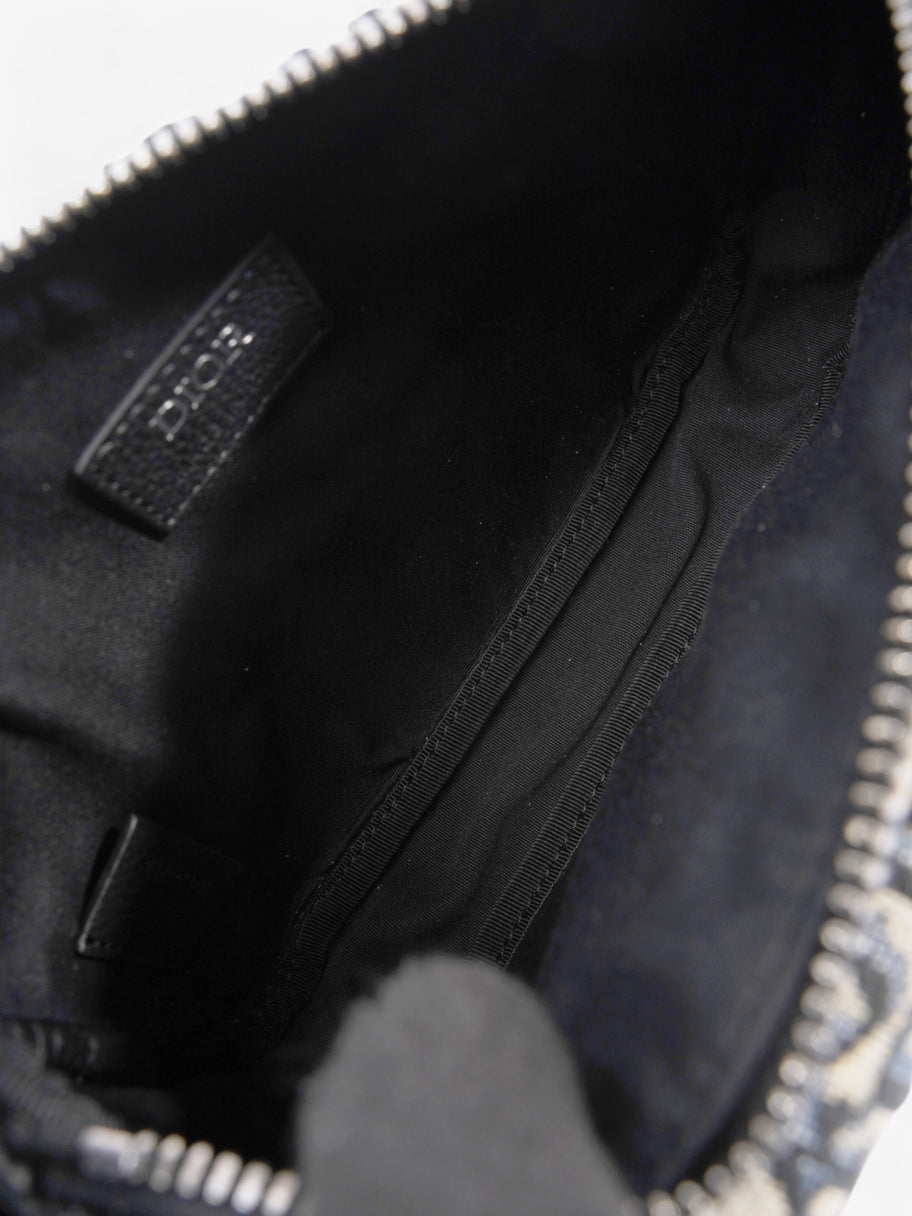 Christian Dior Monogram Messenger Bag Black / Blue Oblique Cotton Image 9