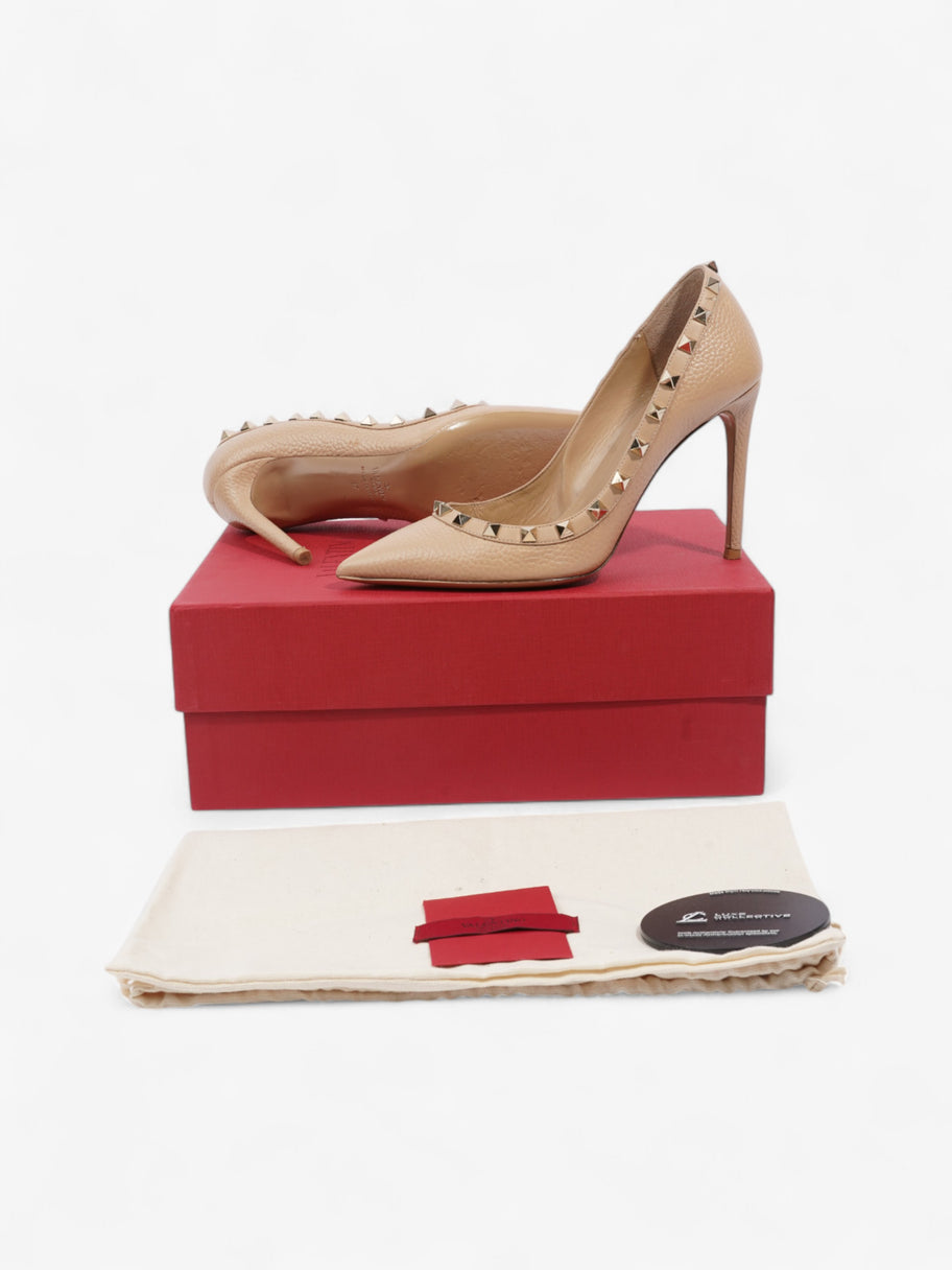 Valentino Rockstud Heels 100 Beige Leather EU 37 UK 4 Image 10
