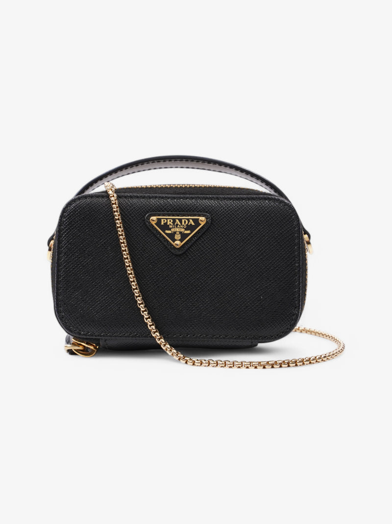  Prada Mini Pouch Black Saffiano Leather