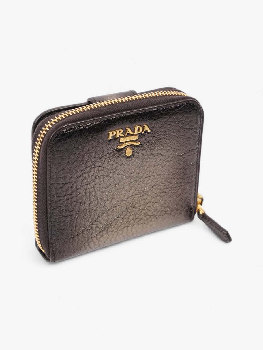 Prada Zip Around Purse Metallic Leather Small Image 6