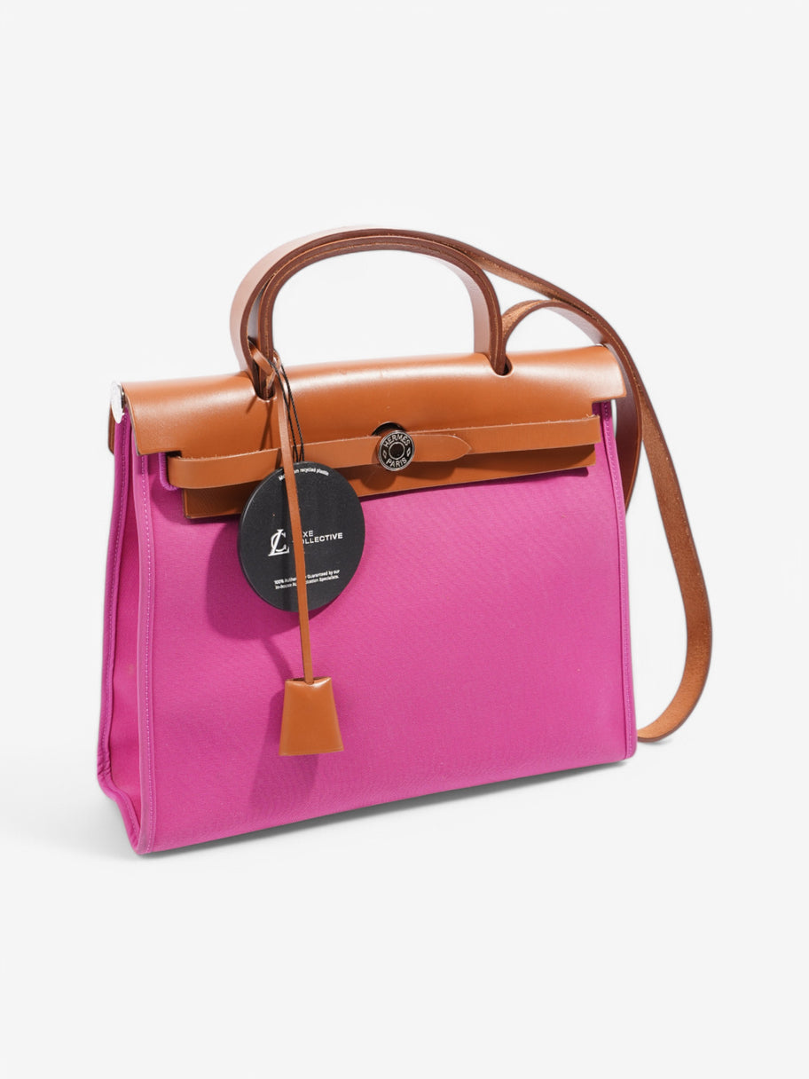 Hermes Her bag Pink / Brown Canvas Image 10