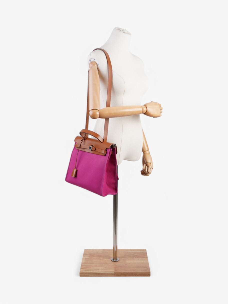 Hermes Her bag Pink / Brown Canvas Image 2