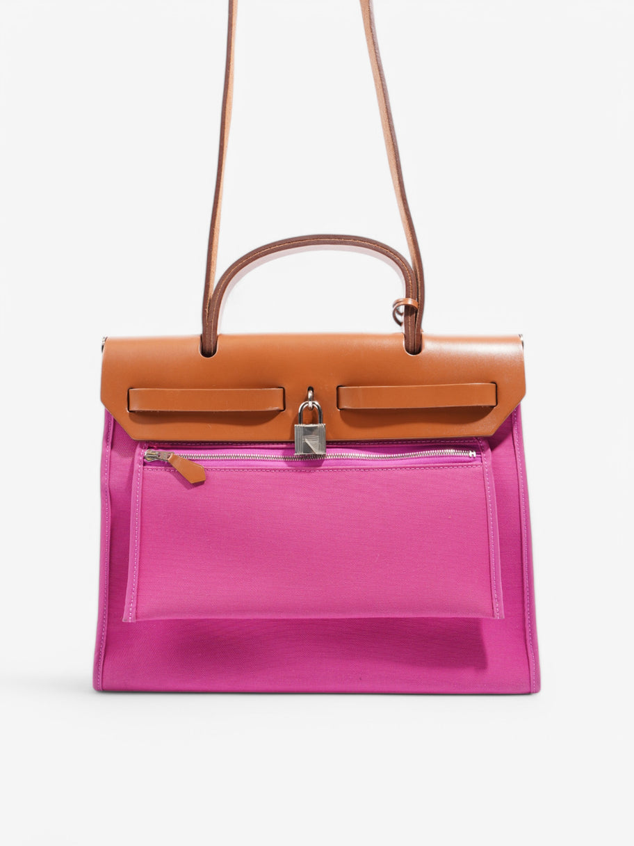Hermes Her bag Pink / Brown Canvas Image 4