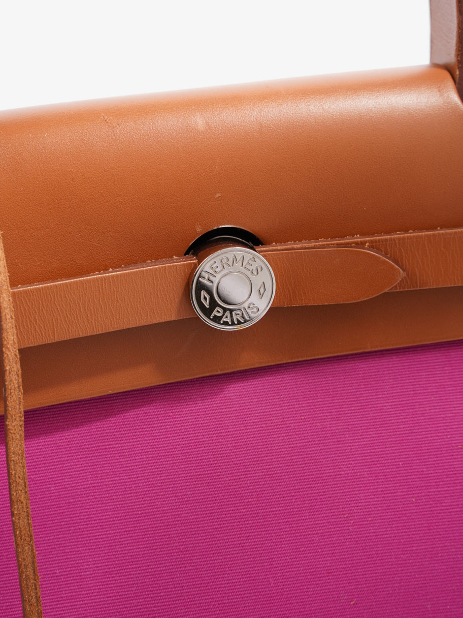 Hermes Her bag Pink / Brown Canvas Image 7