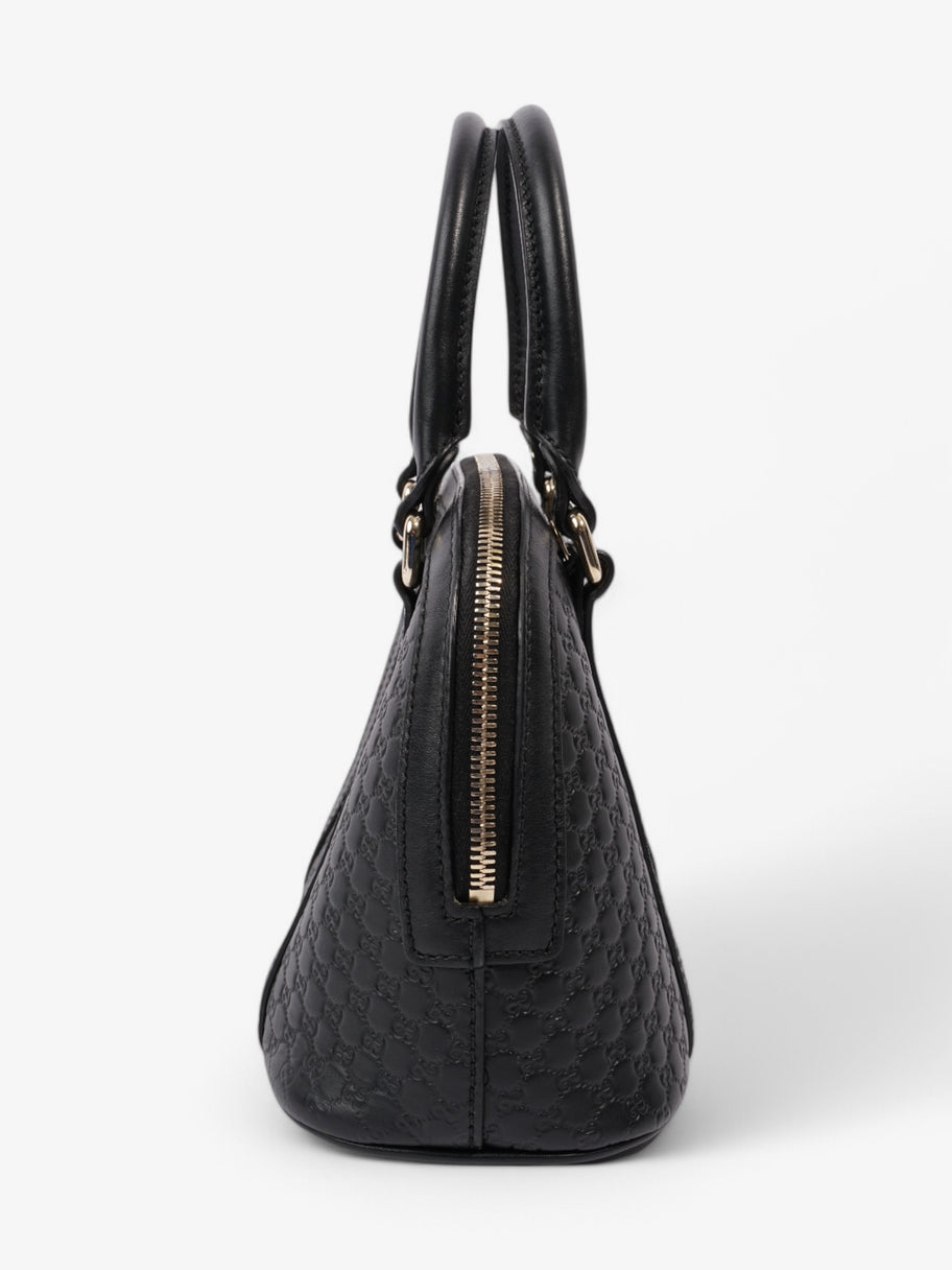 Gucci Microguccissima Dome Bag Black Embossed Leather Mini Image 3
