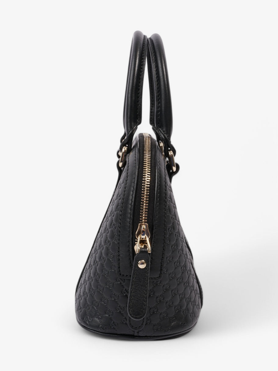 Gucci Microguccissima Dome Bag Black Embossed Leather Mini Image 5