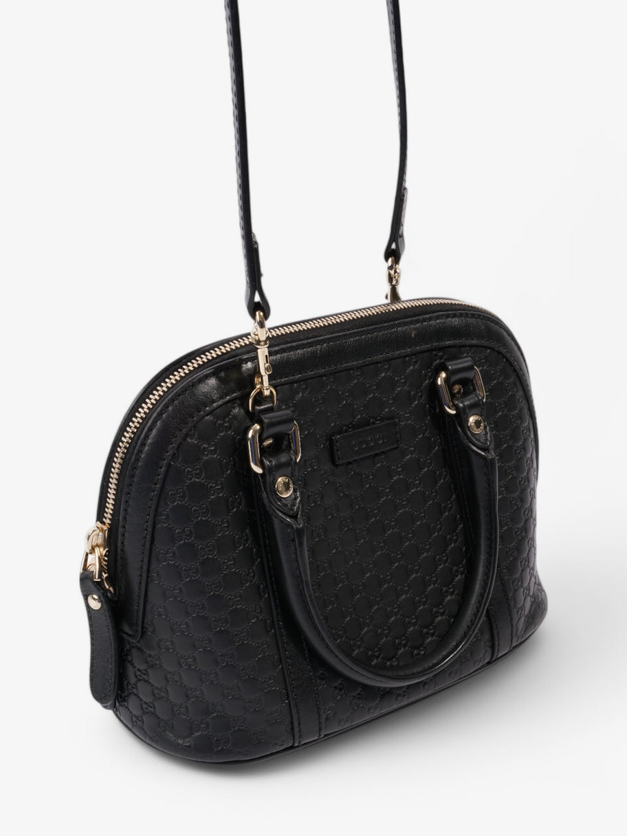 Gucci Microguccissima Dome Bag Black Embossed Leather Mini Image 8