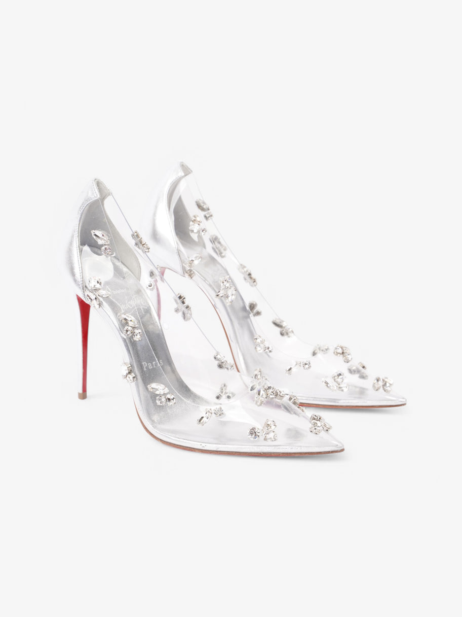 Christian Louboutin So Kate 100 Silver PVC EU 37 UK 4 Image 2