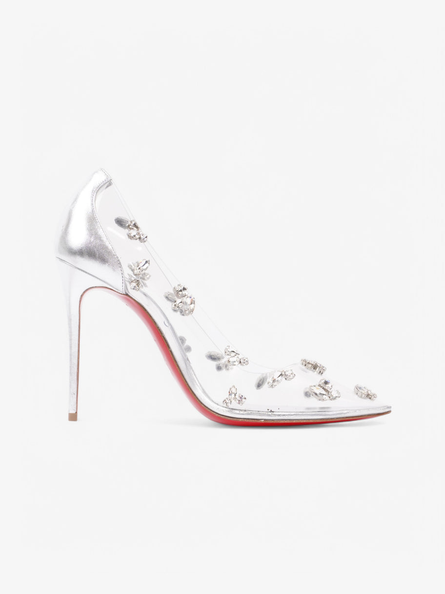 Christian Louboutin So Kate 100 Silver PVC EU 37 UK 4 Image 4