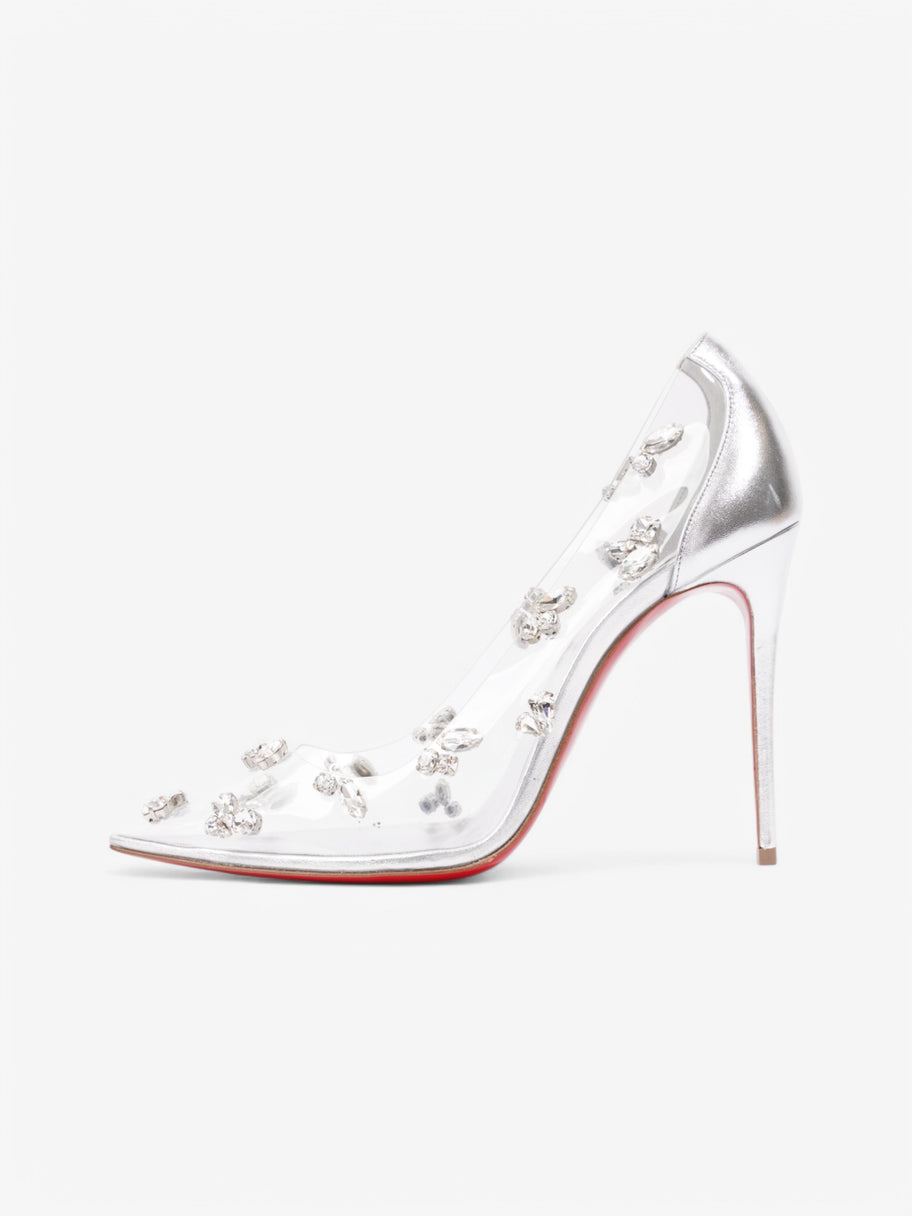 Christian Louboutin So Kate 100 Silver PVC EU 37 UK 4 Image 5