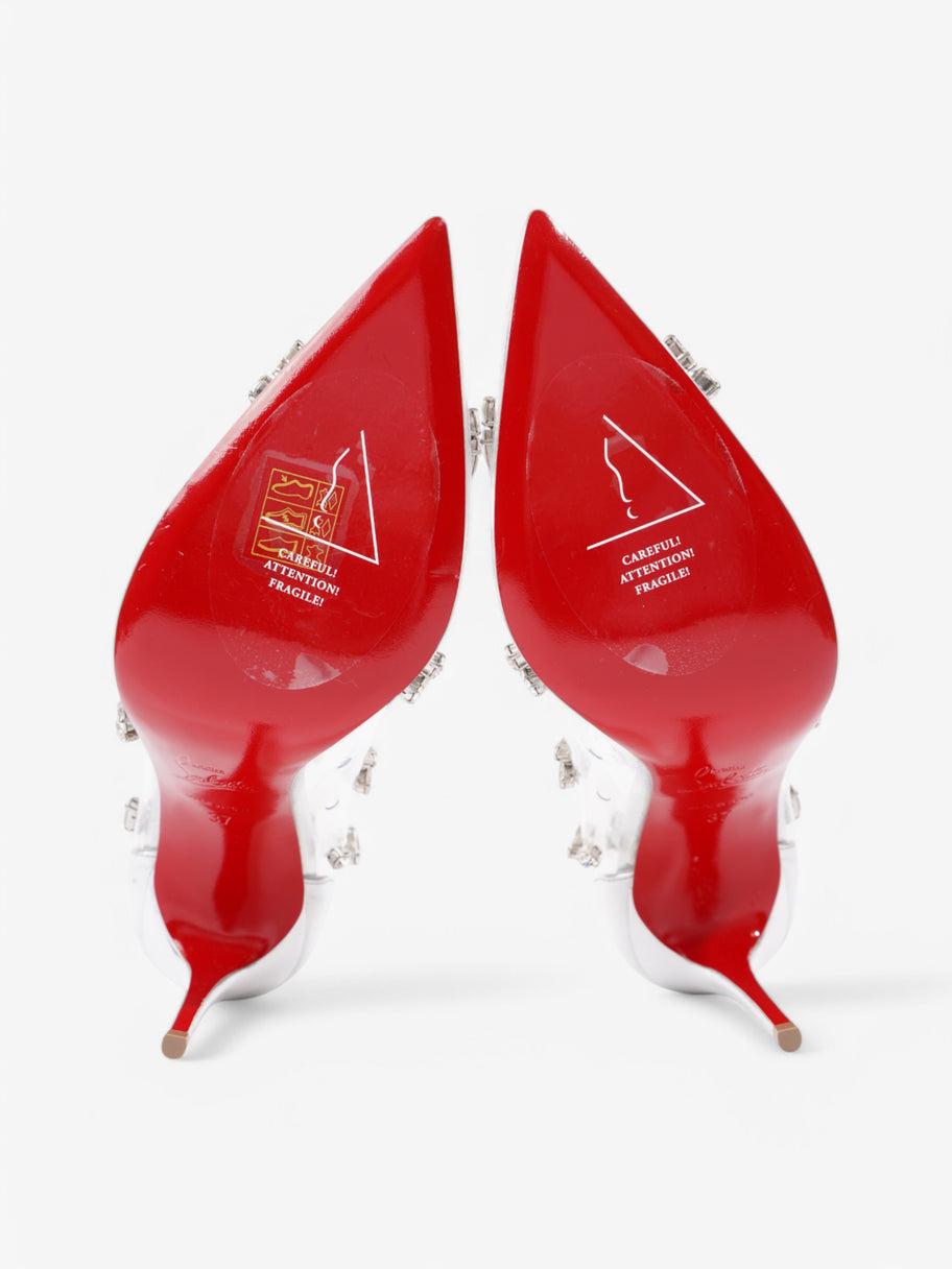 Christian Louboutin So Kate 100 Silver PVC EU 37 UK 4 Image 7