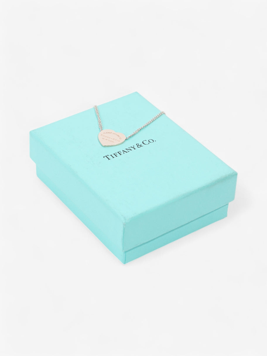Tiffany and Co Return to Tiffany Heart Double Chain Necklace Rose Gold / Silver Silver Sterling Image 5