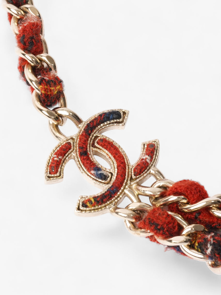 Chanel CC Double Necklace Gold / Tartan Base Metal Image 2