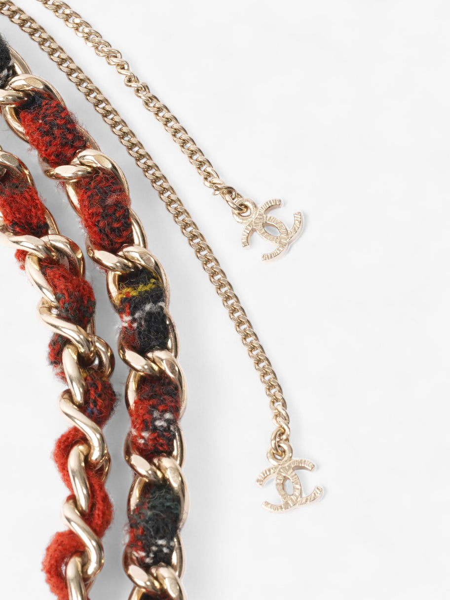 Chanel CC Double Necklace Gold / Tartan Base Metal Image 3