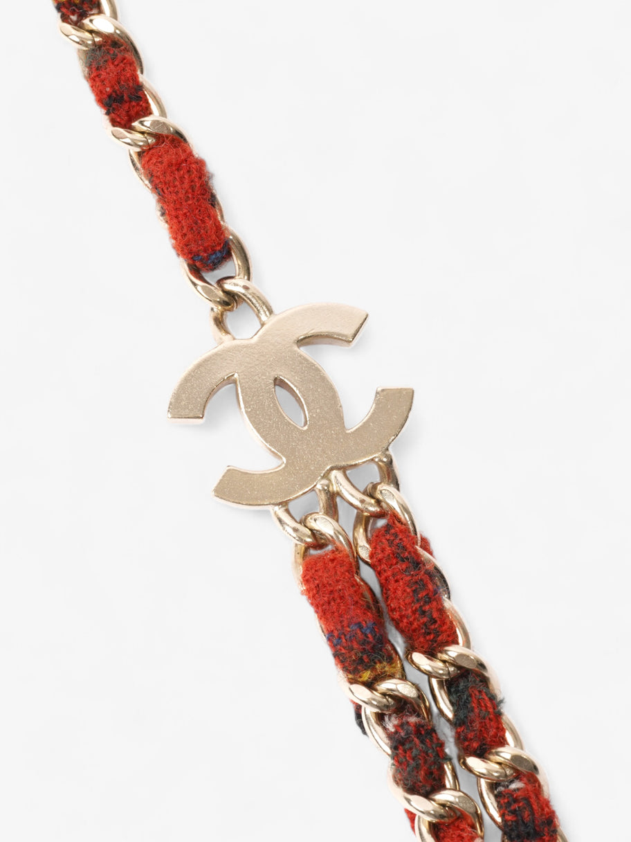 Chanel CC Double Necklace Gold / Tartan Base Metal Image 5