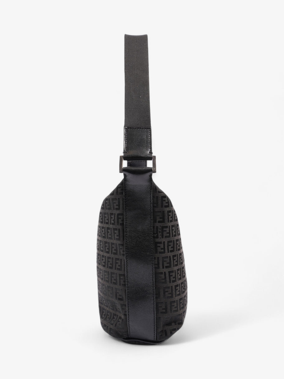 Fendi Zucchino Shoulder Bag Black Canvas Image 3