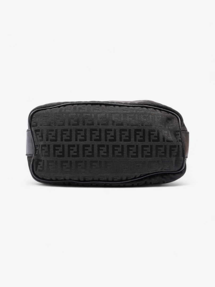 Fendi Zucchino Shoulder Bag Black Canvas Image 7