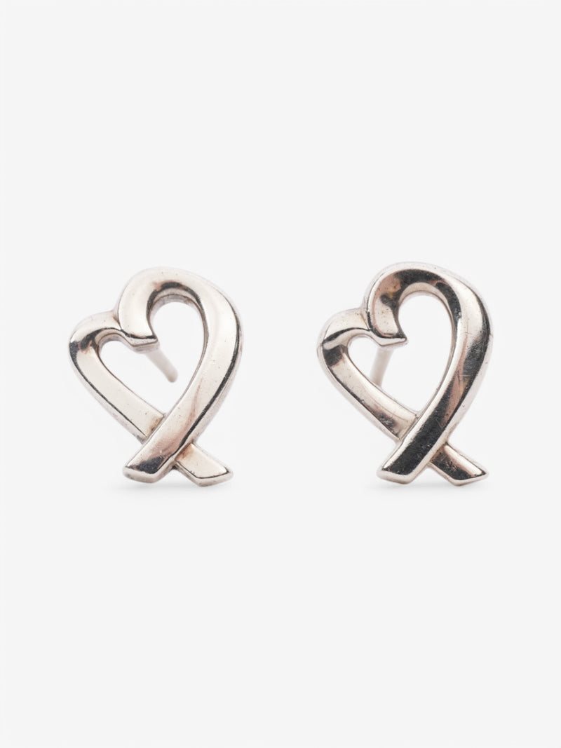  Tiffany and Co Picasso Loving Heart Earrings Silver Silver Sterling