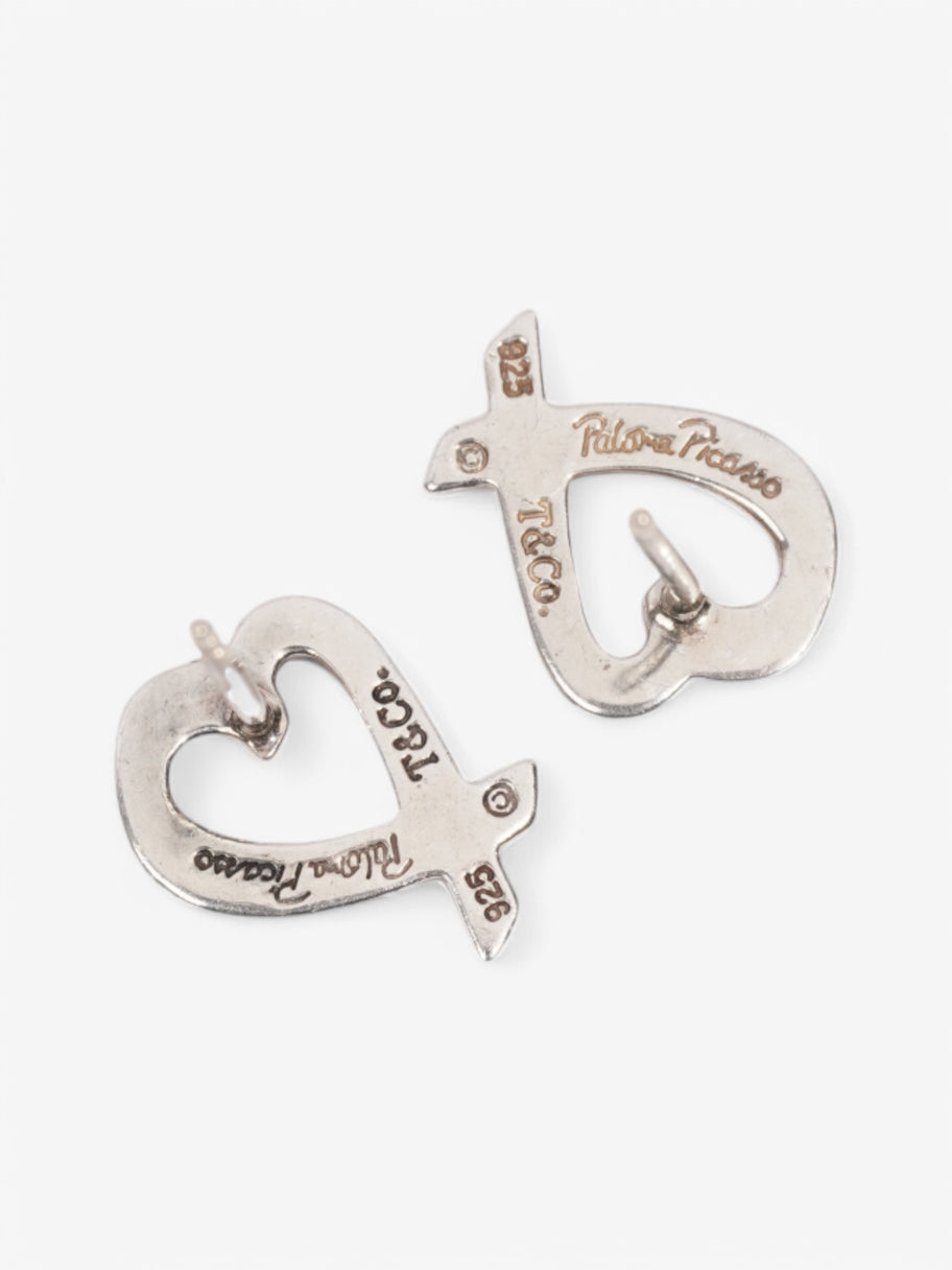 Tiffany and Co Picasso Loving Heart Earrings Silver Silver Sterling Image 2