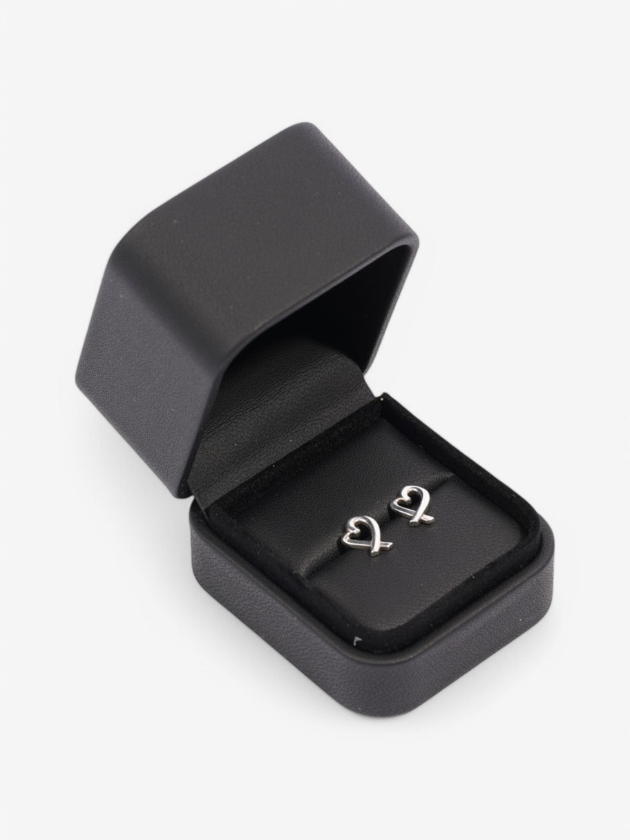 Tiffany and Co Picasso Loving Heart Earrings Silver Silver Sterling Image 5