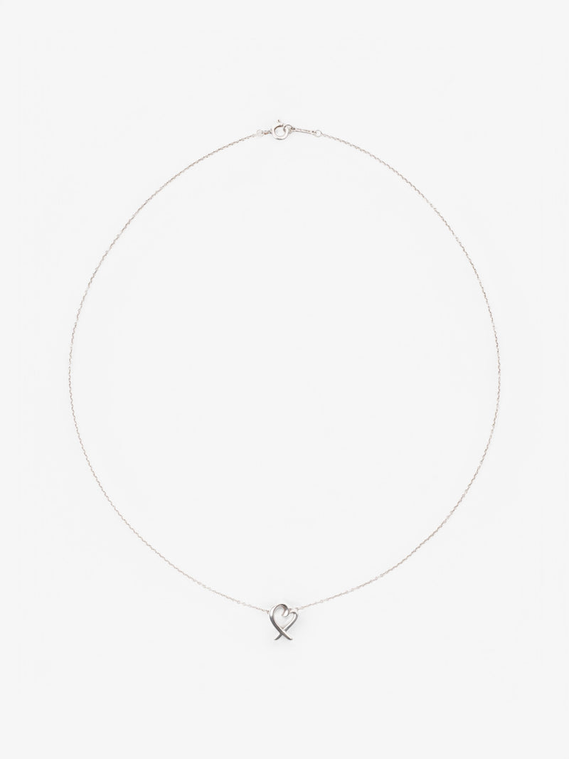  Tiffany and Co Paloma Picasso Loving Heart Necklace Silver Silver Sterling One size