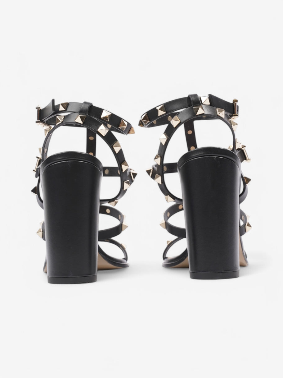 Valentino Rockstud Sandals 90 Black / Gold Leather EU 38.5 UK 5.5 Image 6