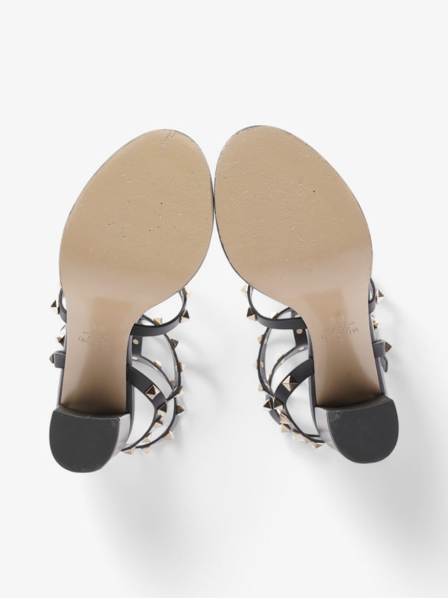 Valentino Rockstud Sandals 90 Black / Gold Leather EU 38.5 UK 5.5 Image 7