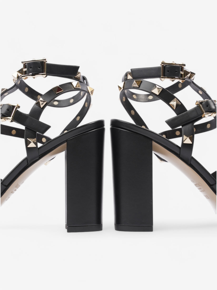 Valentino Rockstud Sandals 90 Black / Gold Leather EU 38.5 UK 5.5 Image 9