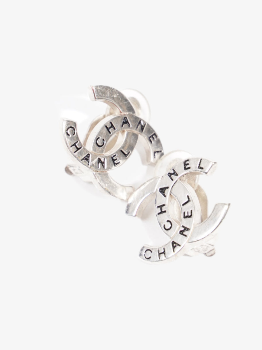 CC Clip On Earrings Silver Base Metal Image 2