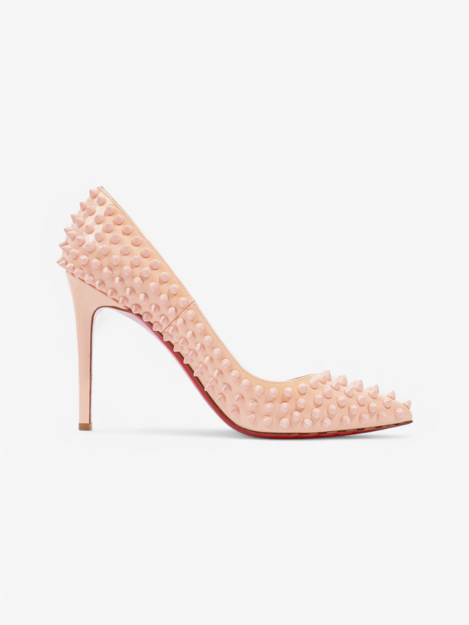 Christian Louboutin Pigalle Spikes 100 Peach Patent Leather EU 39.5 UK 6.5 Image 4