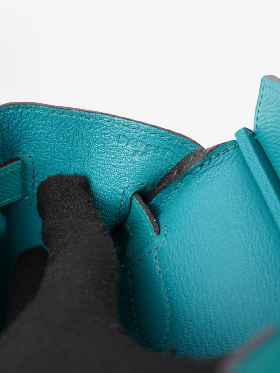 Hermes Birkin Blue Paon Epsom Leather 30 Image 11