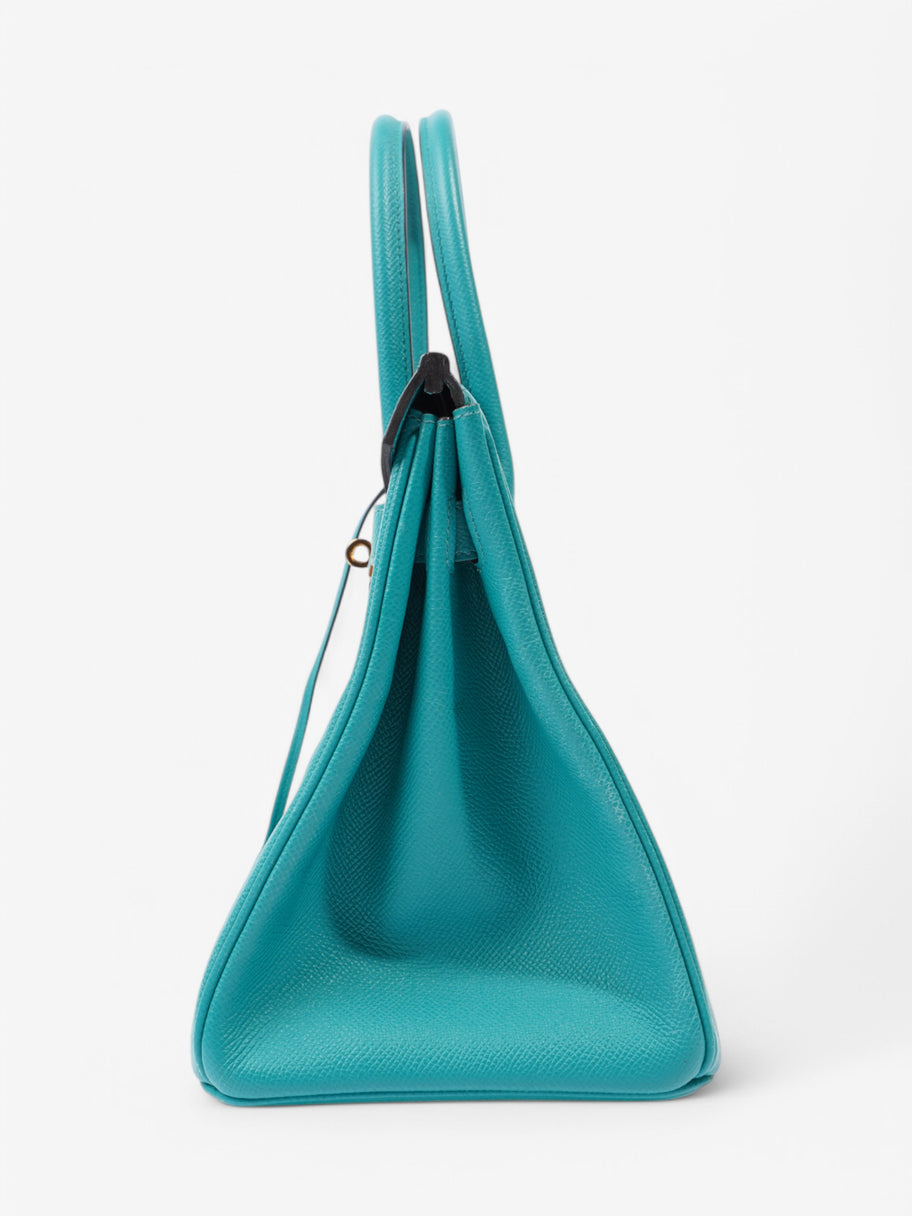 Hermes Birkin Blue Paon Epsom Leather 30 Image 3