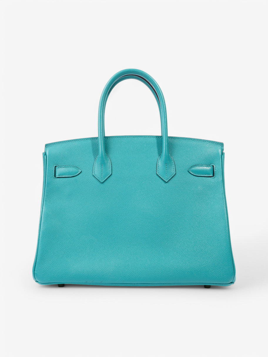 Hermes Birkin Blue Paon Epsom Leather 30 Image 4