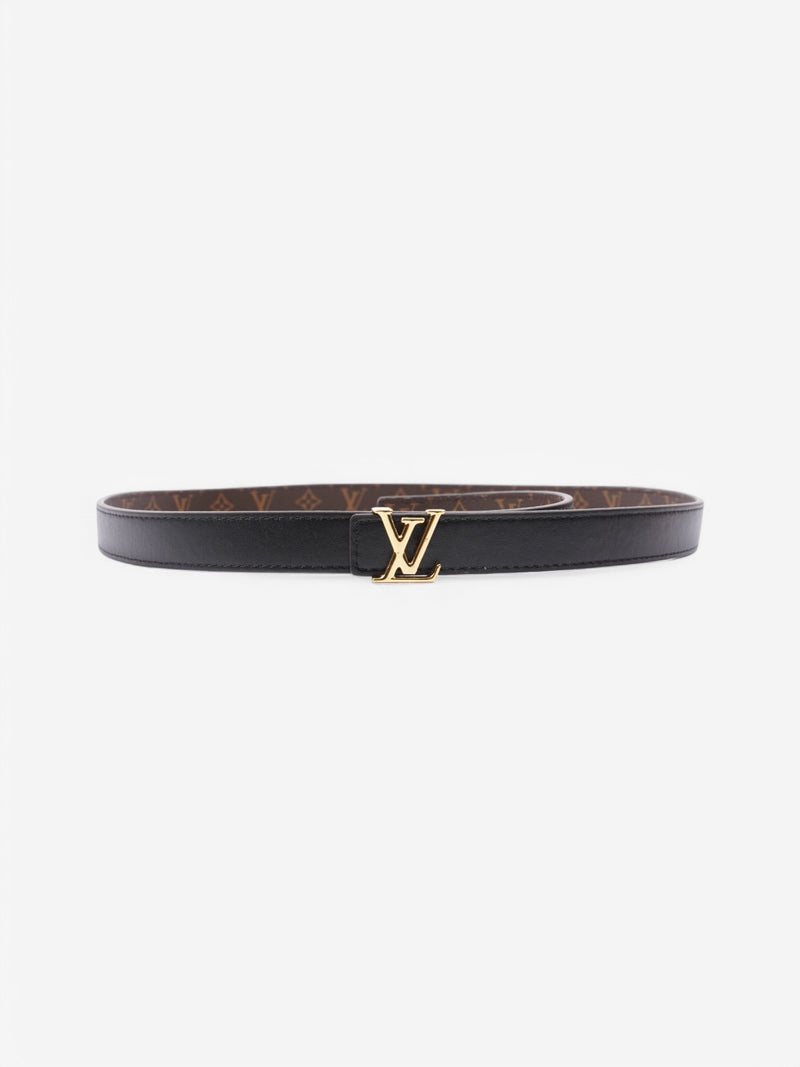  Louis Vuitton LV Iconic Reversible Belt Monogram / Black / Gold Coated Canvas 85cm / 34
