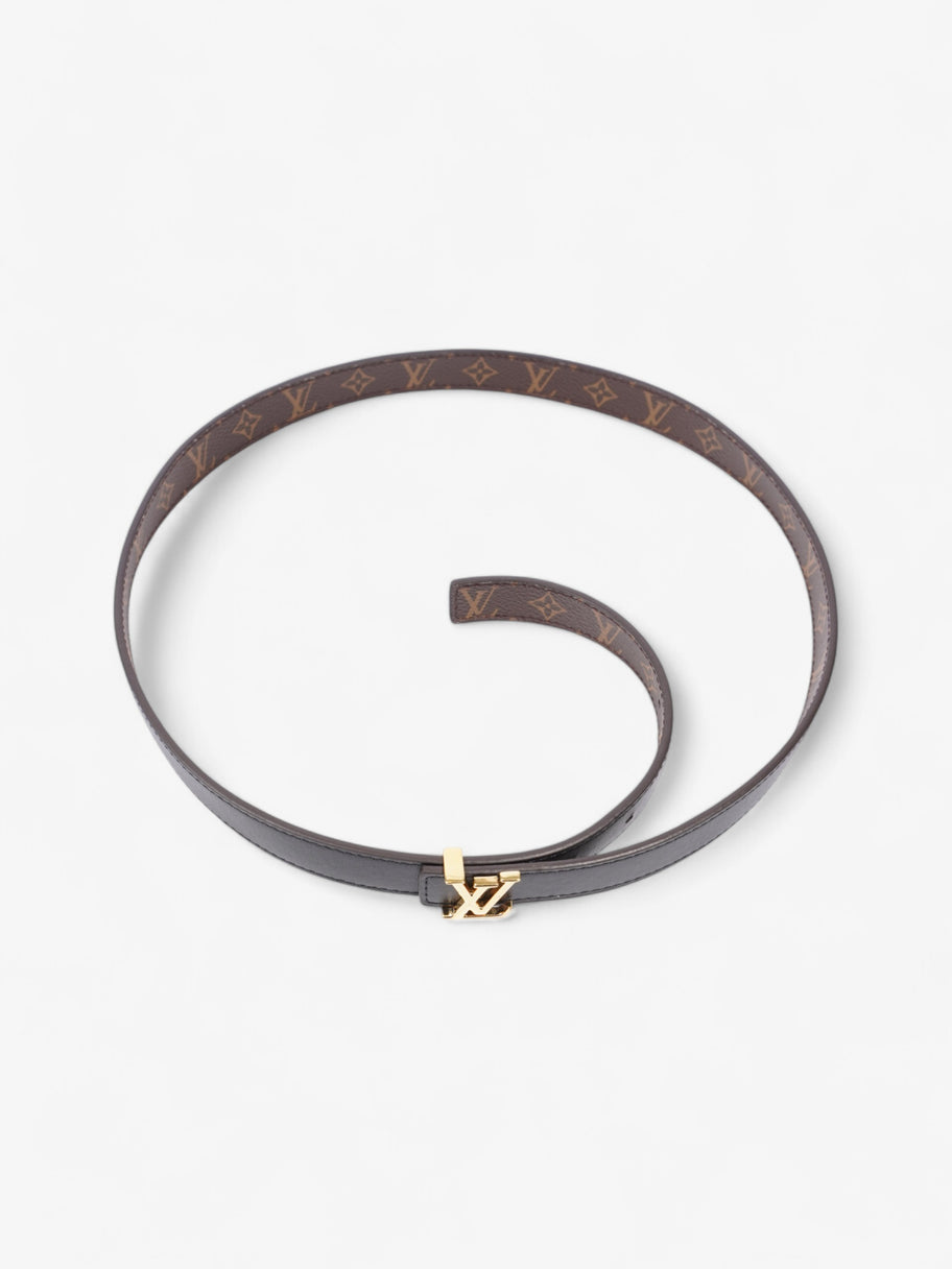Louis Vuitton LV Iconic Reversible Belt Monogram / Black / Gold Coated Canvas 85cm / 34
