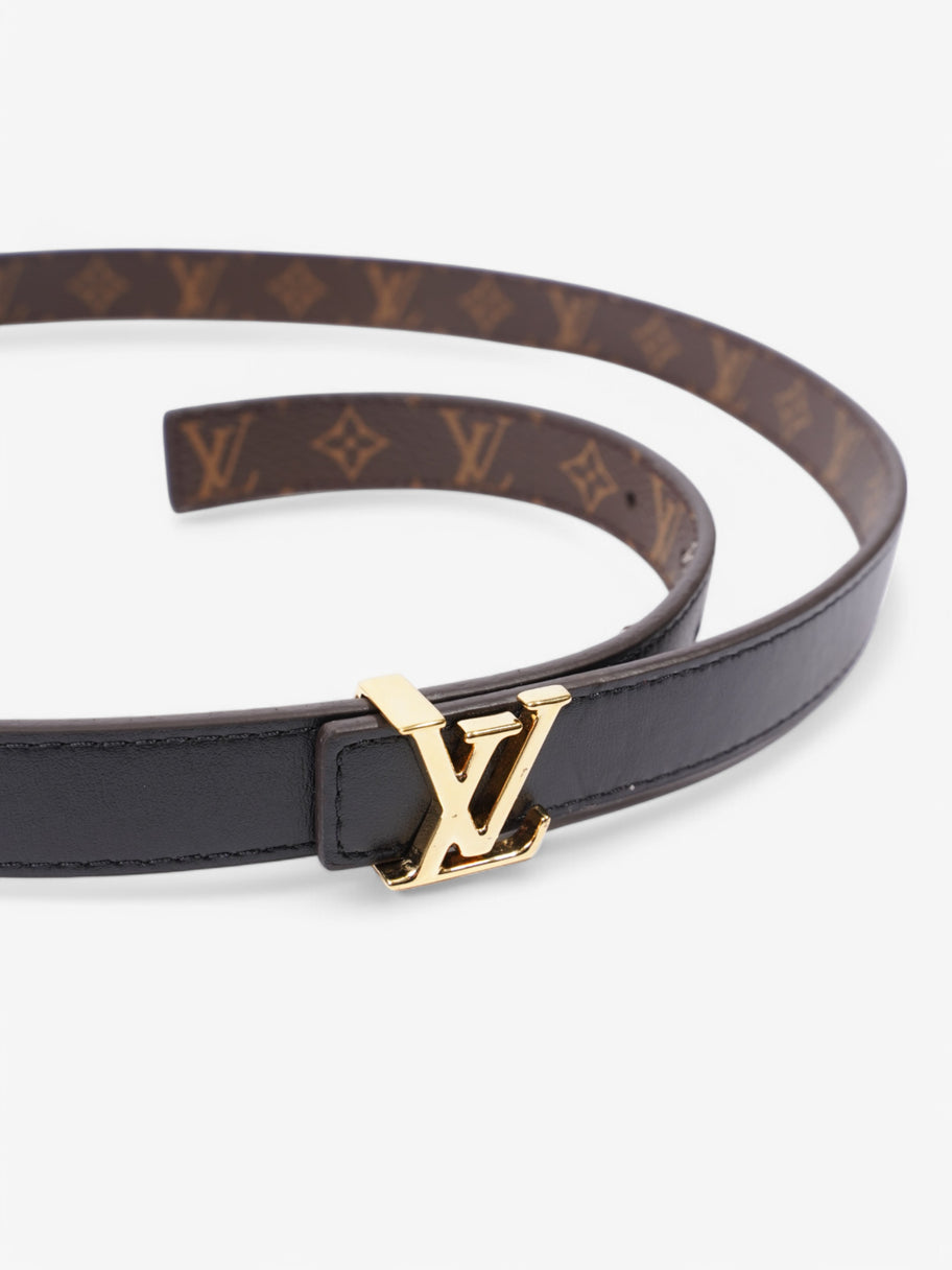 Louis Vuitton LV Iconic Reversible Belt Monogram / Black / Gold Coated Canvas 85cm / 34
