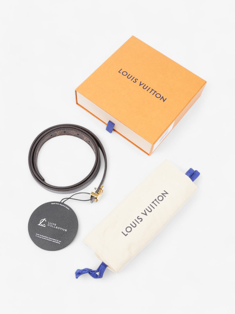 Louis Vuitton LV Iconic Reversible Belt Monogram / Black / Gold Coated Canvas 85cm / 34