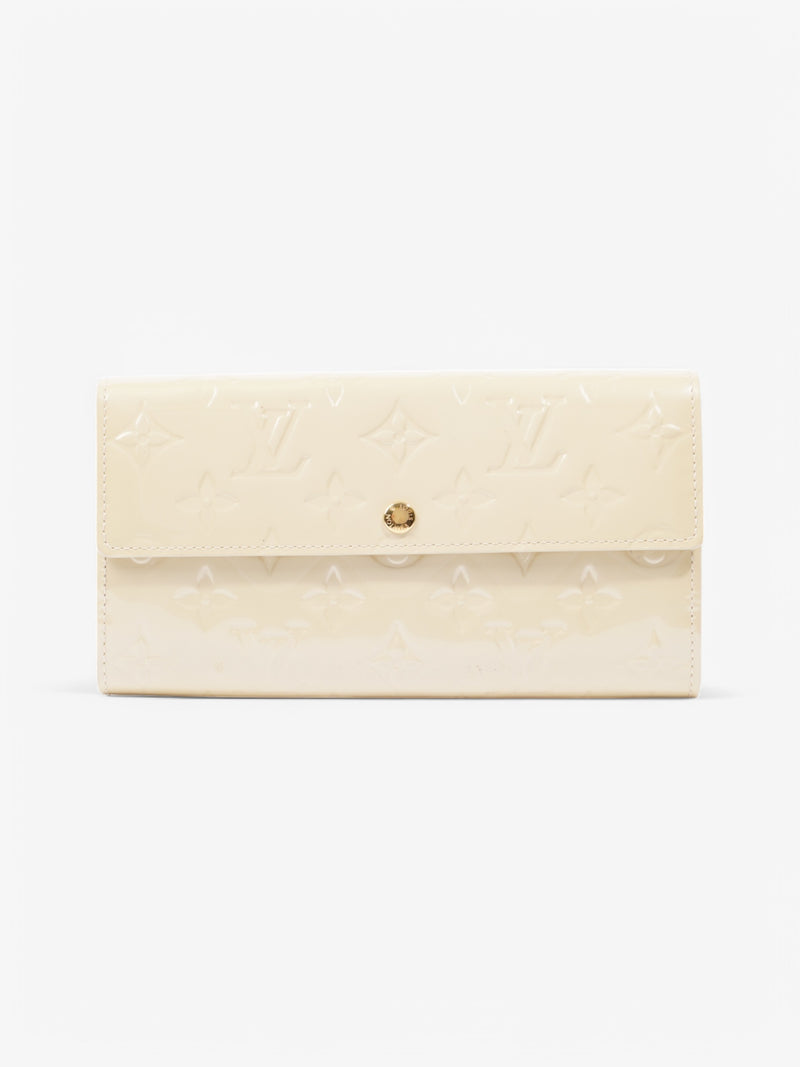  Louis Vuitton Sarah Wallet Cream Vernis Leather