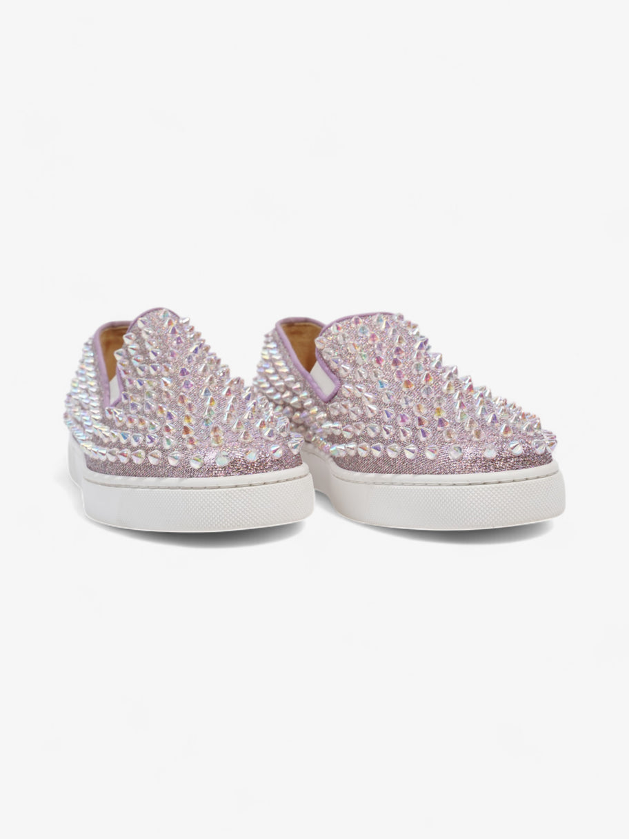 Christian Louboutin Roller Boat Sneakers Purple Canvas EU 38 UK 5 Image 2