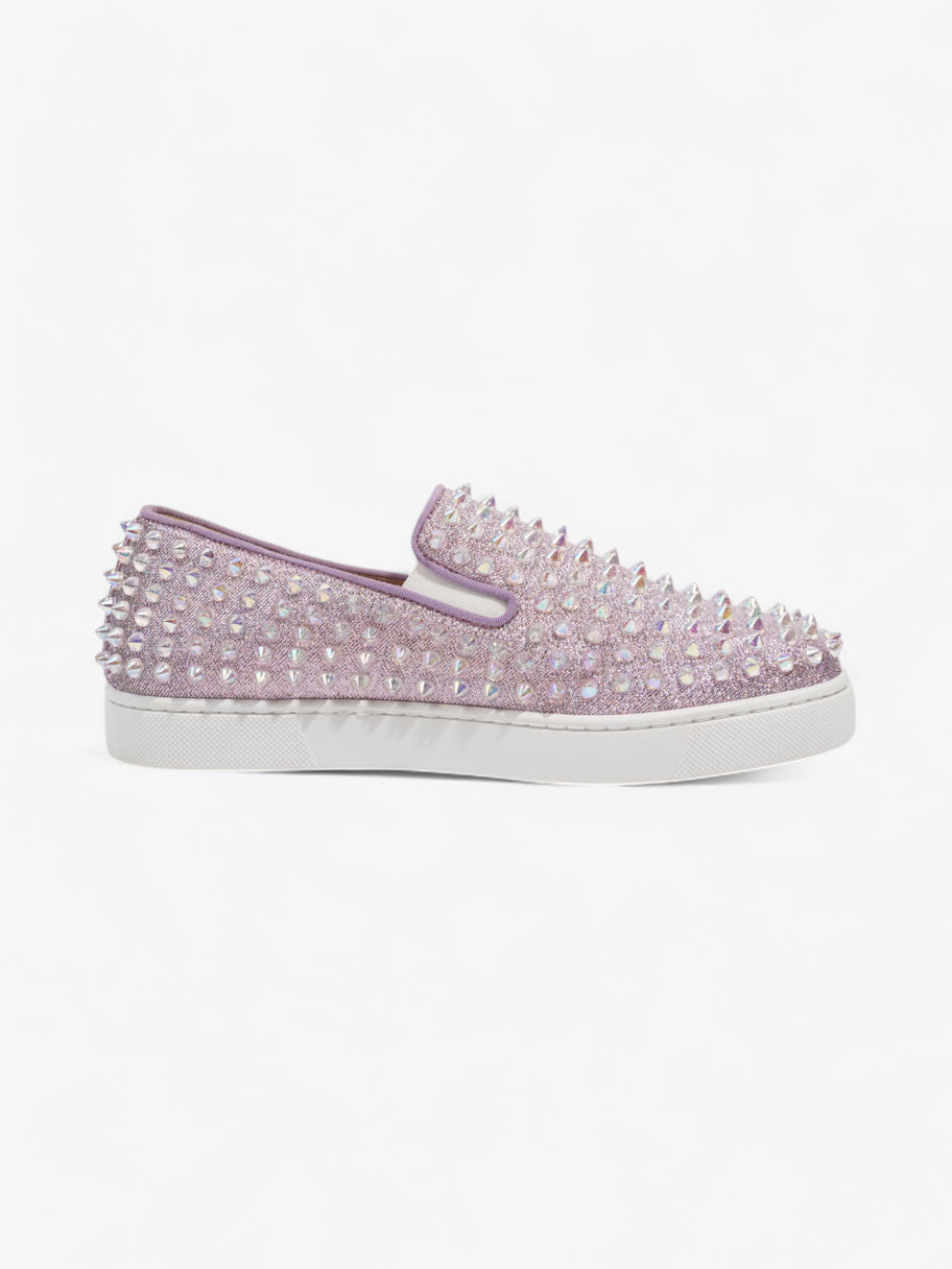 Christian Louboutin Roller Boat Sneakers Purple Canvas EU 38 UK 5 Image 4