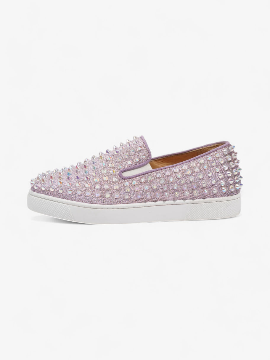 Christian Louboutin Roller Boat Sneakers Purple Canvas EU 38 UK 5 Image 5