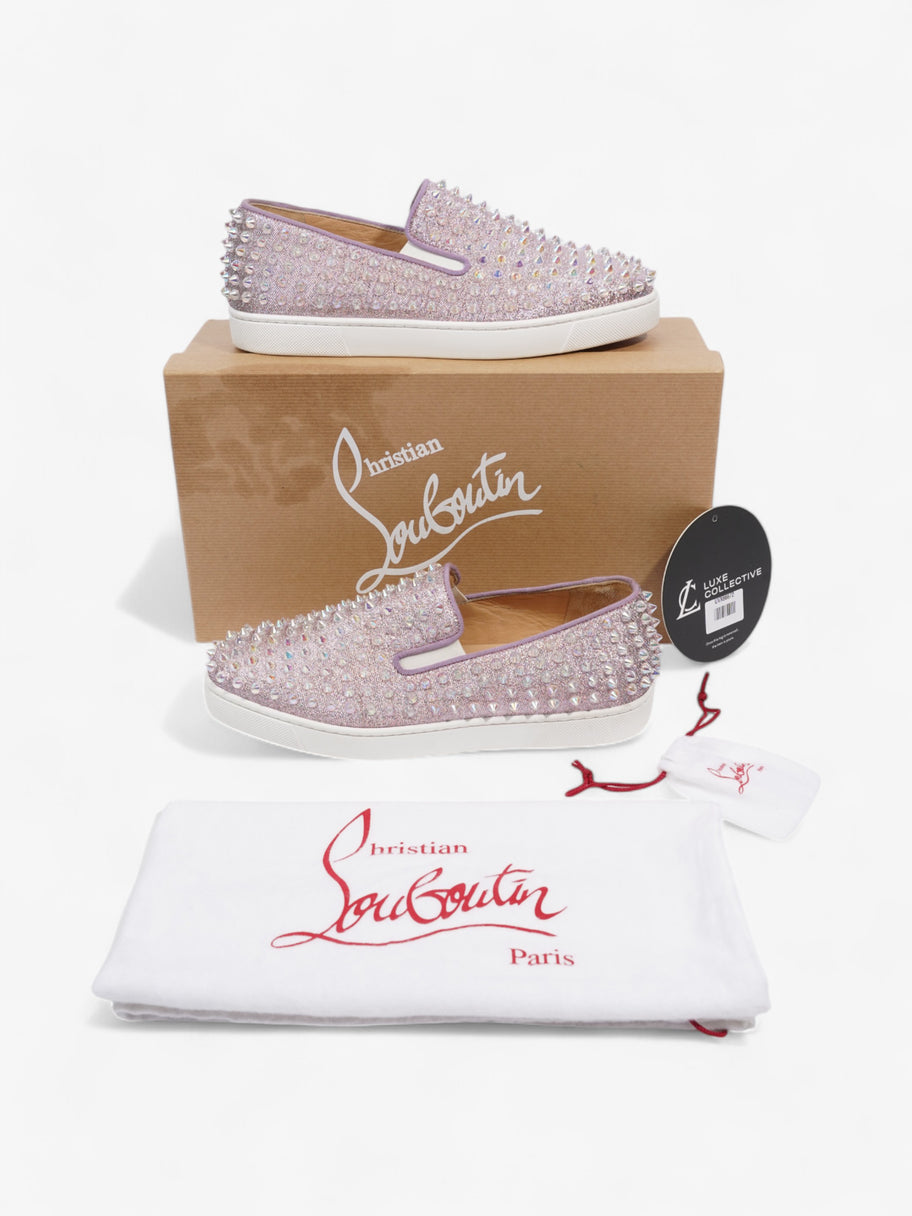 Christian Louboutin Roller Boat Sneakers Purple Canvas EU 38 UK 5 Image 8
