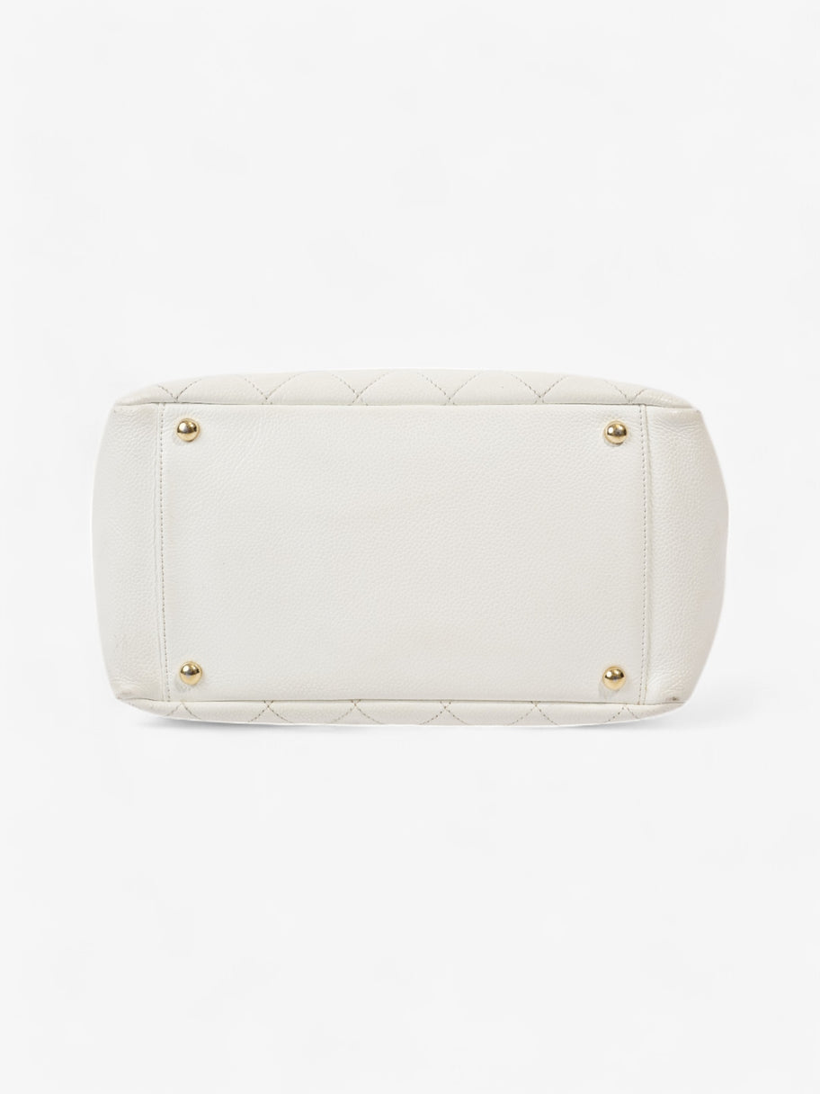 Chanel Timeless Tote White Caviar Leather Petite Image 6