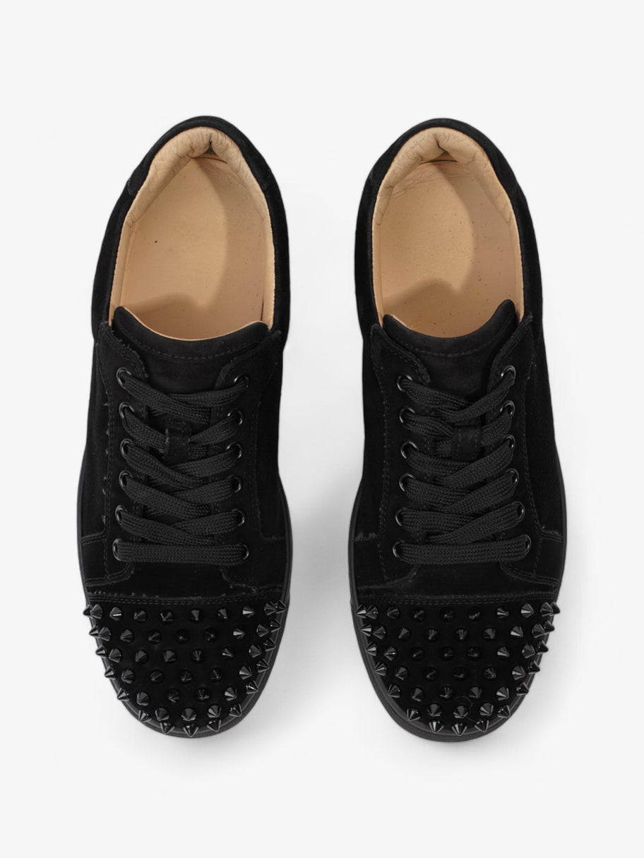 Christian Louboutin Vieira Spikes Flat Black Velvet EU 37 UK 4 Image 8
