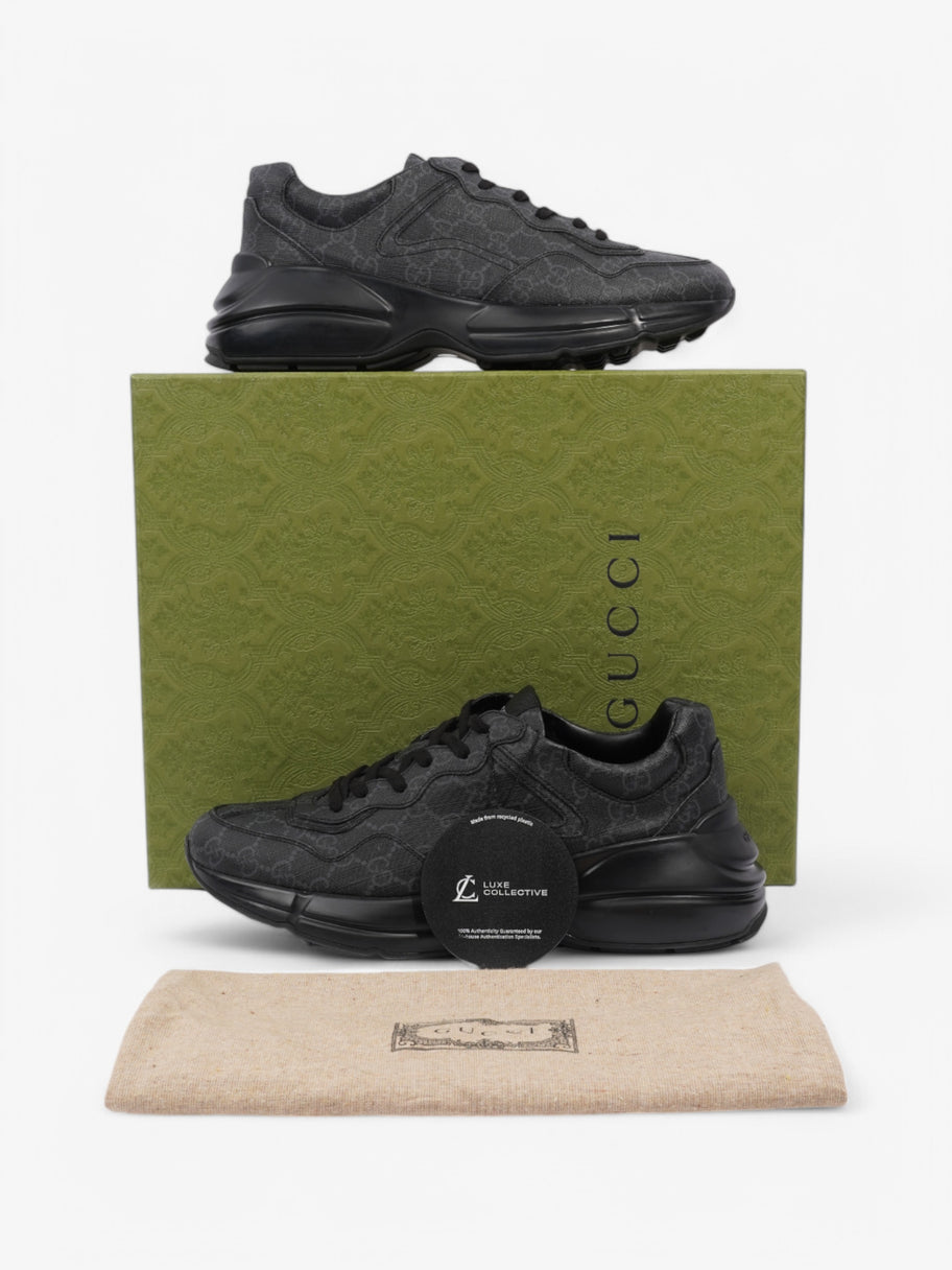 Gucci Rhyton Black Coated Canvas EU 42 UK 8 Image 10