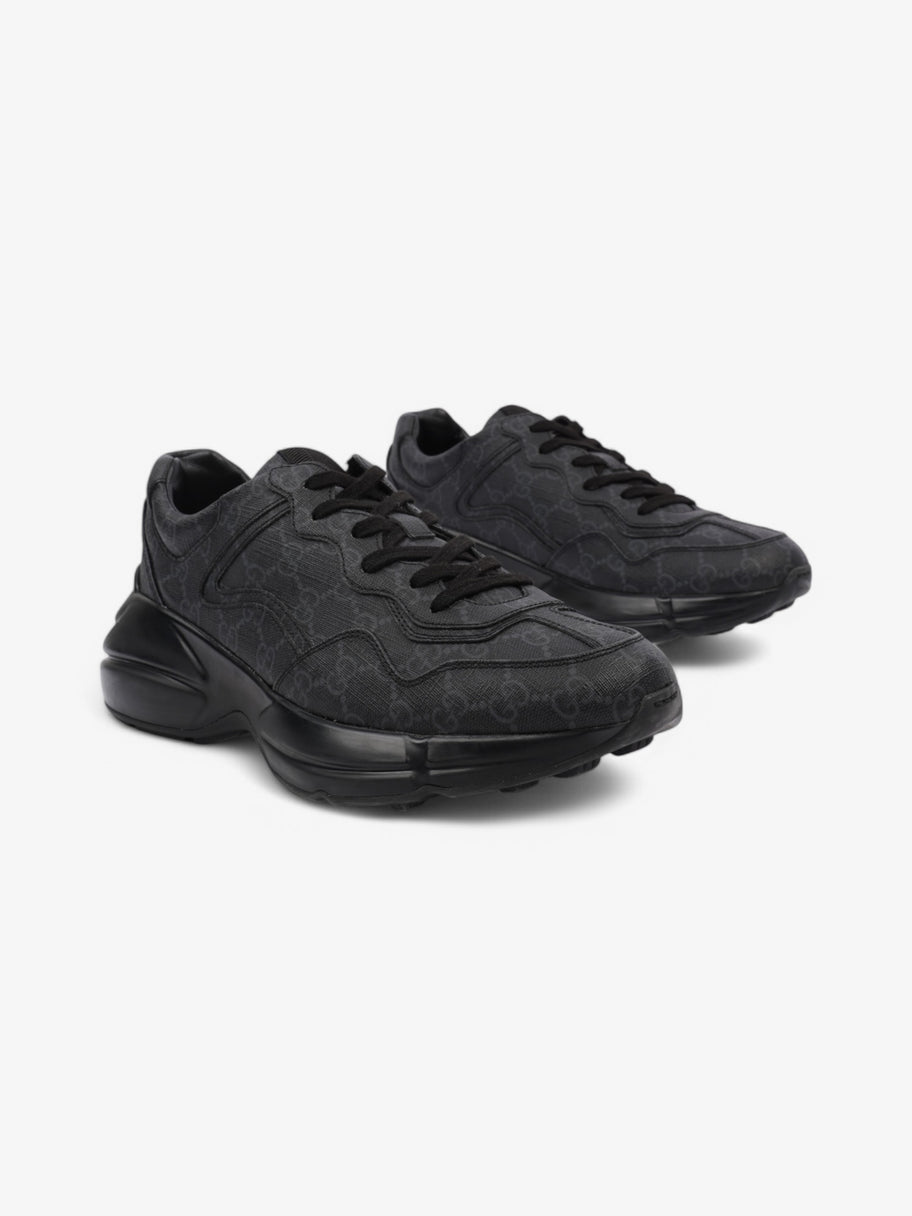 Gucci Rhyton Black Coated Canvas EU 42 UK 8 Image 2